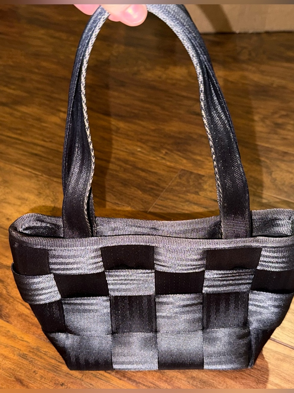 Harveys Black Woven Shoulder Tote